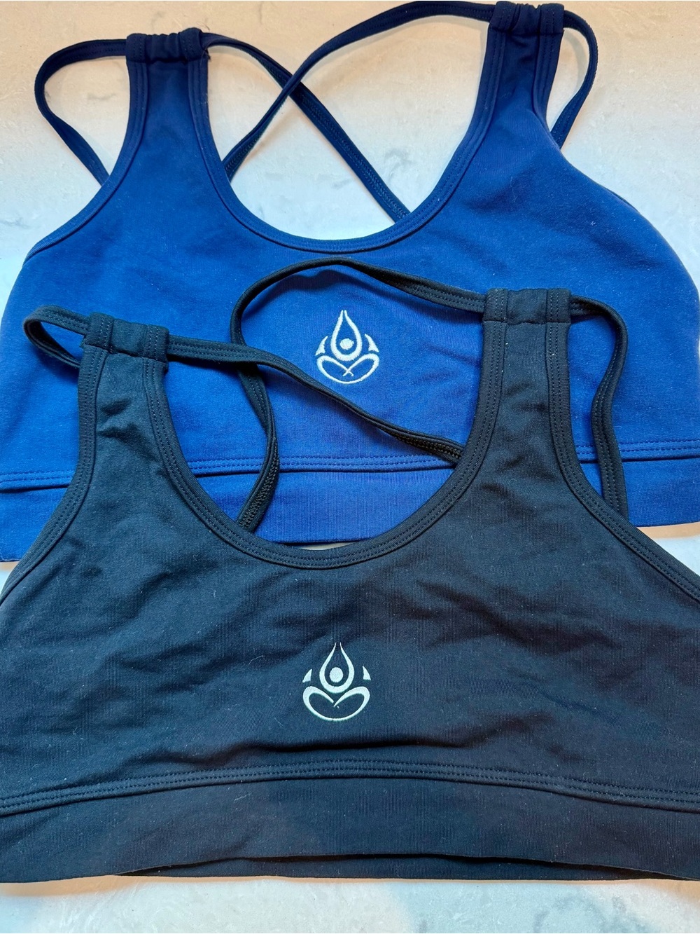 eshakti Racerback Sports Bras in Black & Navy Blue